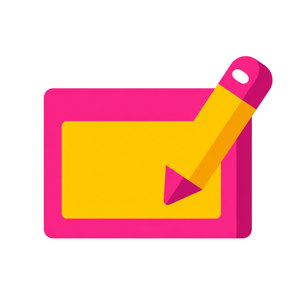 Pencil drawing a box within a box, like a UI window wireframe, representing journey mapping
